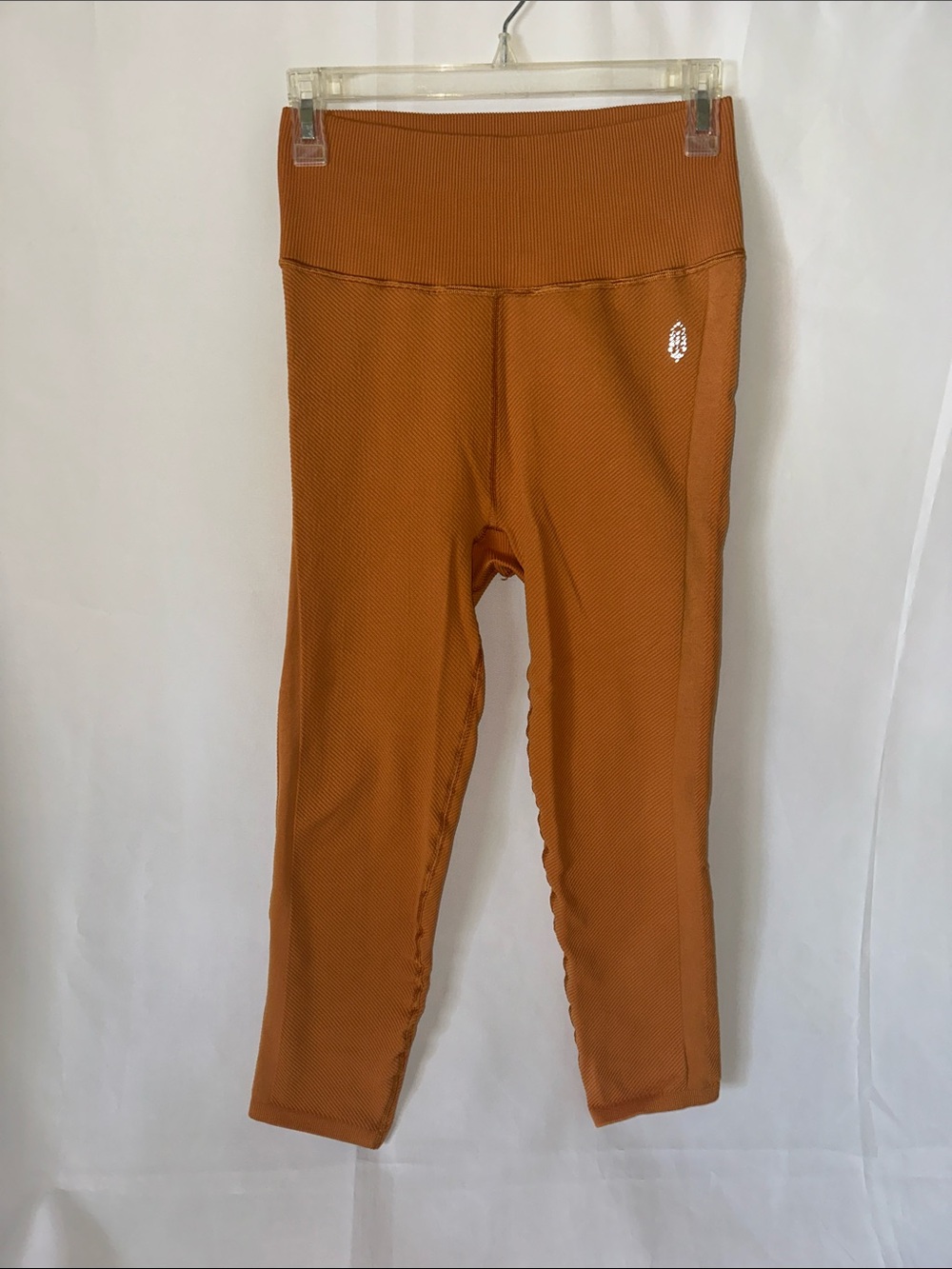 Free People Movement High Rise Ribbed 7/8 Leggings Rust Orange Women’s Large